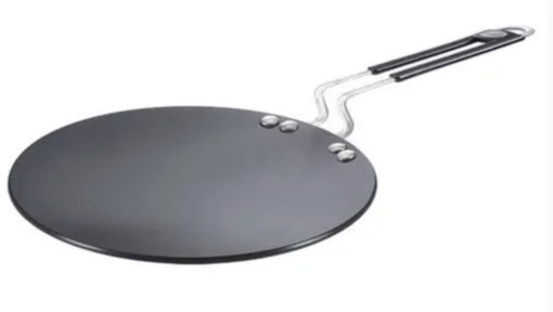 Prestige Hard Anodised Plus Gas and Induction Compatible Roti Tawa, (Black)